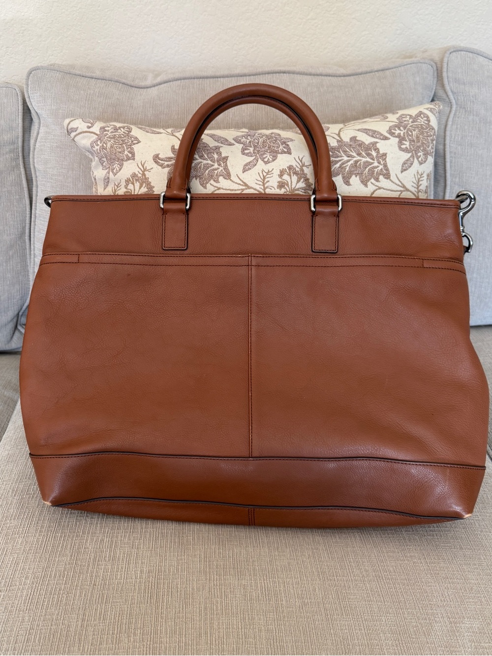 Coach Bleecker Legacy Leather Business Tote F70600 Brown Briefcase Men's Leather